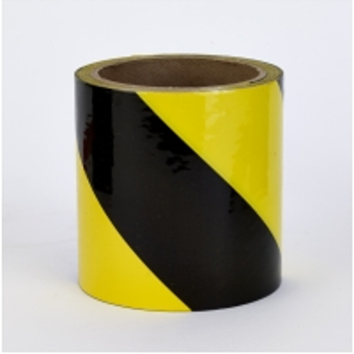 PVC Vinyl Hazard Stripe Tape, 7 mil, 3"