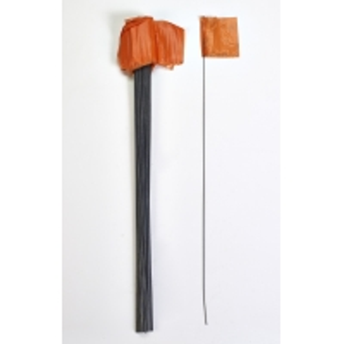Wire Marking Flags, 2.5"x 3.5"x 30", Ora