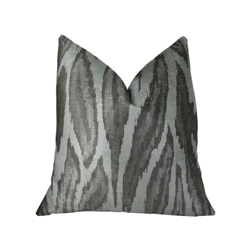Plutus Agate River Gray Silver Ivory Handmade Luxury Pillow