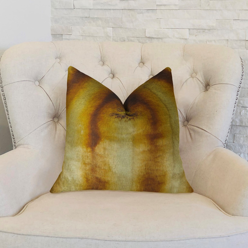 Plutus Gleaming Chinchilla Gold Beige Brown Handmade Luxury Pillow