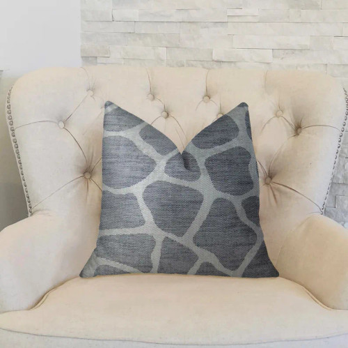 Plutus Sable Giraffe Black and Cream Handmade Luxury Pillow