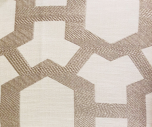 Plutus Linked Charisma Luxury Throw Pillow in Beige and Brown Tones