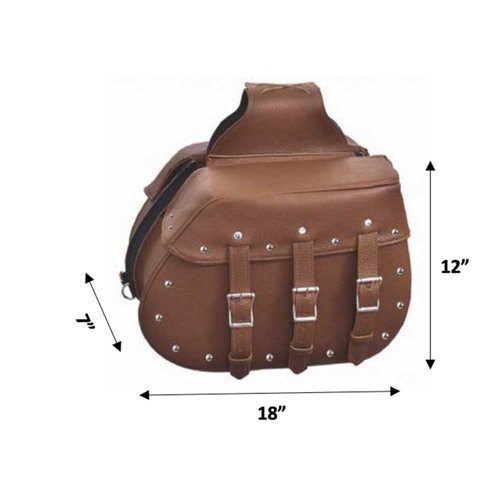 9351.ZP - Leather Saddle Bag