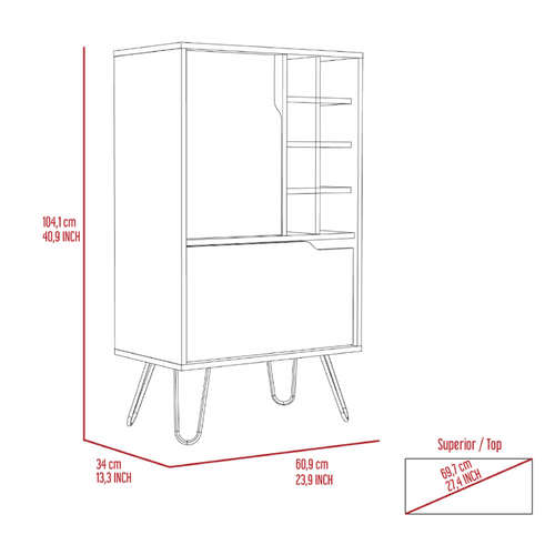 Zamna L Bar Cabinet