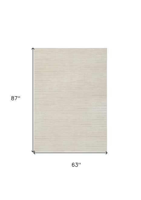 5' X 7' Gray And Ivory Abstract Area Rug