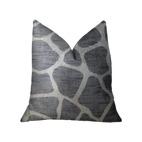 Plutus Sable Giraffe Black and Cream Handmade Luxury Pillow