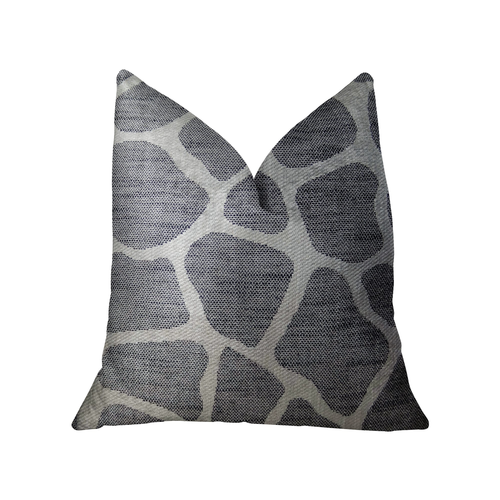 Plutus Sable Giraffe Black and Cream Handmade Luxury Pillow