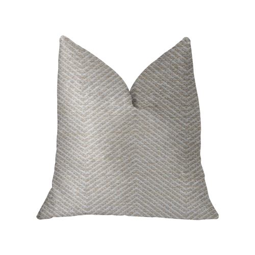 Plutus Plainville Beige Luxury Throw Pillow