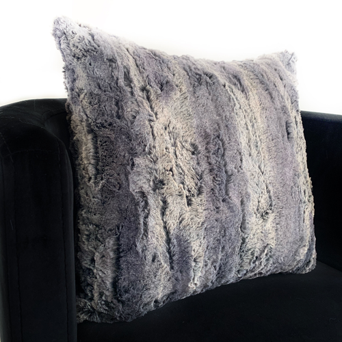 Plutus Blue Soft Plush Animal Faux Fur Luxury Throw Pillow
