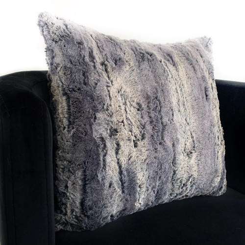 Plutus Blue Soft Plush Animal Faux Fur Luxury Throw Pillow