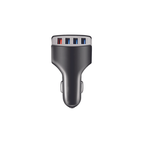 Ciao Tech 12V USB-A 18W 4-Port Car Charger with Voltage LED Display - 3 USB-A, 1 USB-C, 3.0A Quick Charge