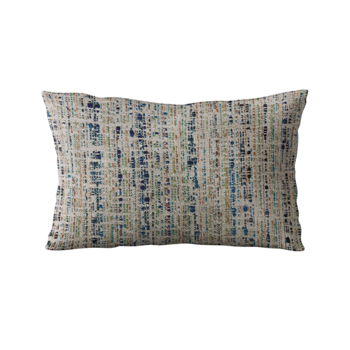 Plutus Blue Mixed Stripe Luxury Throw Pillow