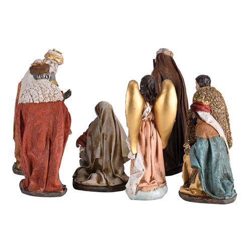 Nativity Holy Family Angel Full Color10H