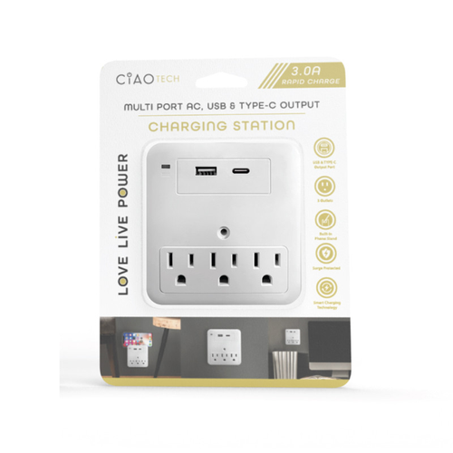 3OUTLETS + 1 USB + 1 TYPE C