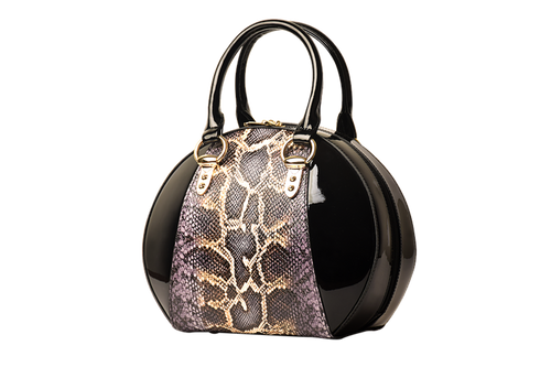 Svetlana Version 2 Python Print Leather Handbag