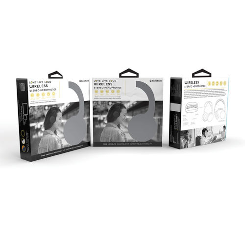 Jet Black Compact Soft Comfort Bluetooth Headphones