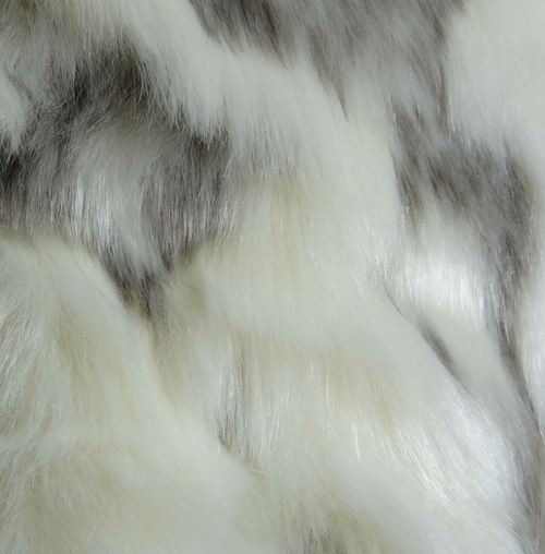 Plutus Cuddly Ivory Rabbit Fur Ivory Gray Handmade Luxury Pillow