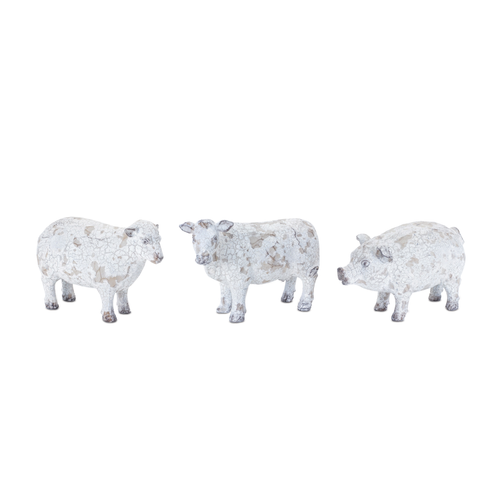 Distressed Farm Animal Figurine 