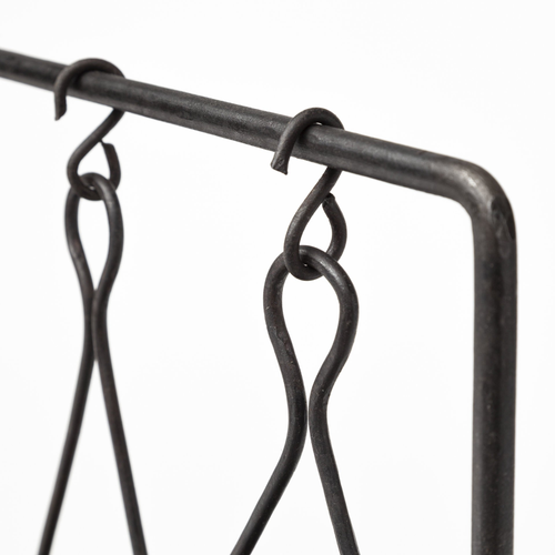 19" Charcoal Metal Vintage Spice Rack Tabletop Sculpture