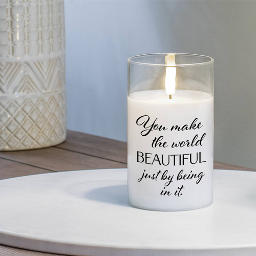Led Candle You Make The World 5In 