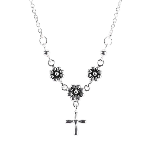 Necklace Armor Of God Floral Cross