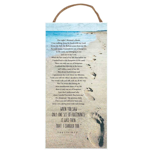 Jute Hanging Footprints Plaque