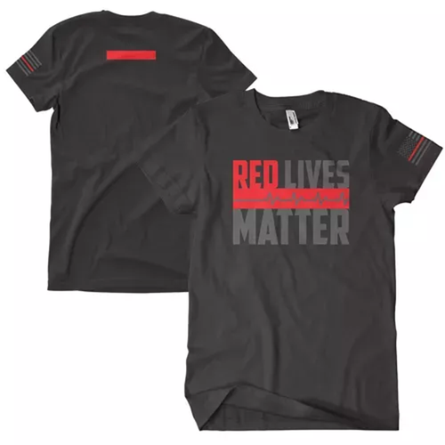 Red Lives Matter Men's T-Shirt Black