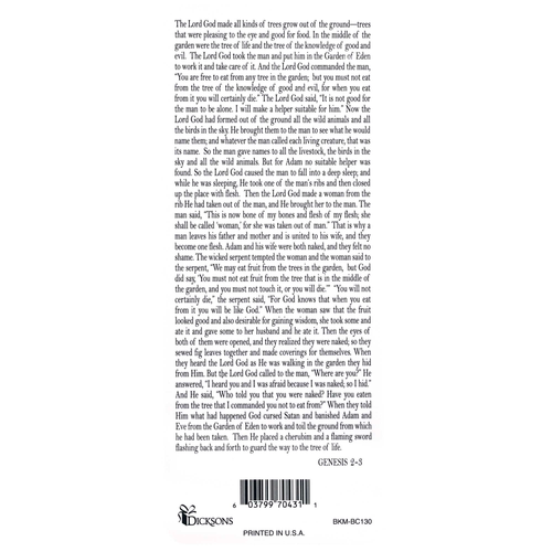 Bookcard Adam & Eve Genesis 2-3