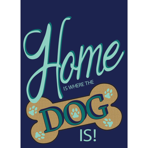Garden Home Is Where The Dog Flag