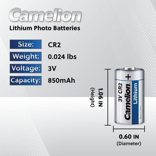 Camelion CR2 3V Lithium Primary Specialty Cell 4 Pack - Non Rechargeable (4 x 1Ct)