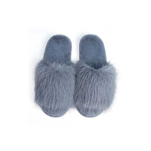 Women's Cozy Chic Fuzzy Slippers - Fizzy Hair Top with Fur Body, Comfortable & Relaxing