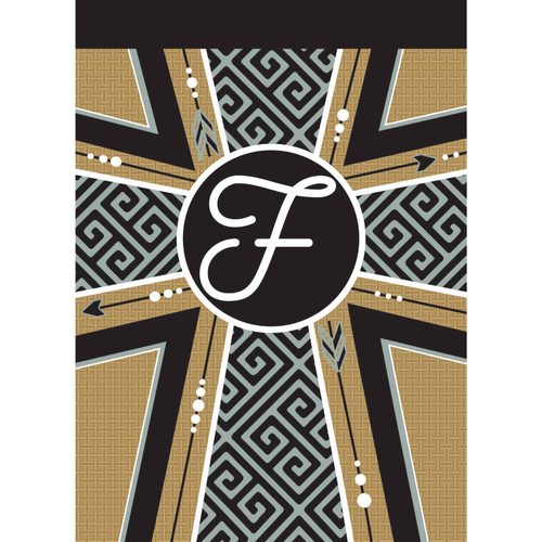 Garden Monogram F Cross Blap Flag
