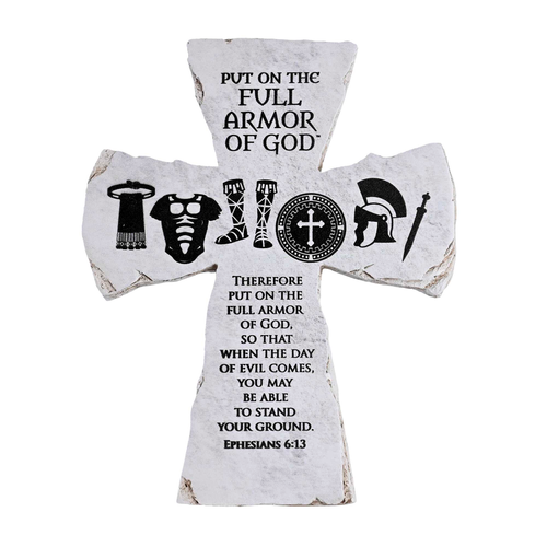 Tabletop Cross Full Armor Of God 7H