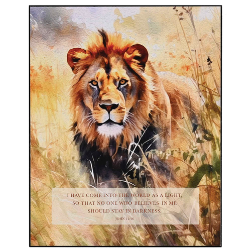 Wall Plaque Lion I Have Come Into The