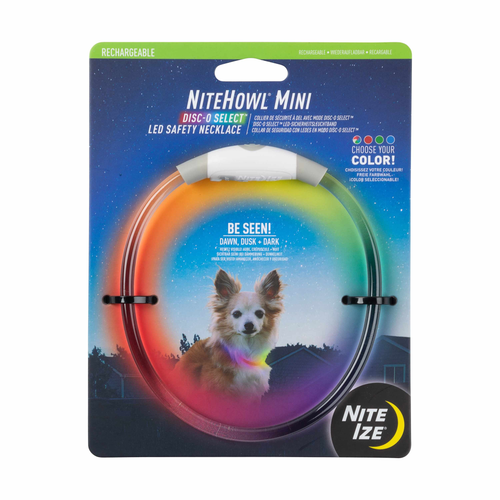 Nite Ize NiteHowl Mini Rechargeable LED Safety Necklace - Disc-O Select