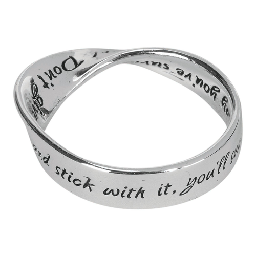 Don'T Quit Wide Mobius Ring