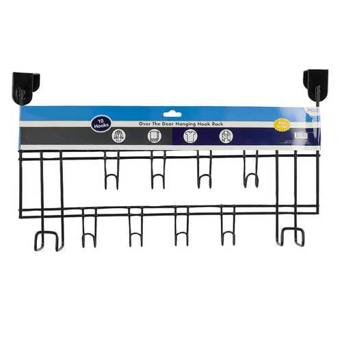 Heavy Duty Silver Over The Door Hanger  5 Hooks Organizer