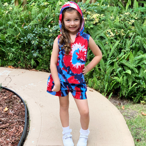 AnnLoren Girls Hoodie Tank and Shorts Set