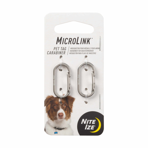 Nite Ize MicroLink Pet Tag Carabiner - 2 Pack