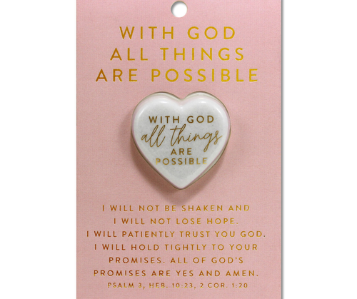 Heart Stone Card With God All Things