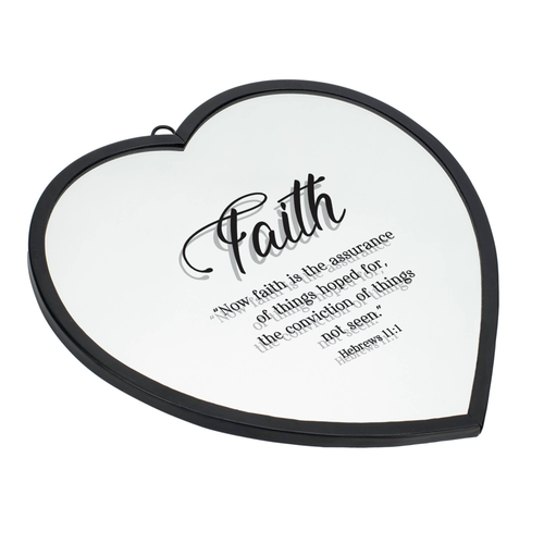 Heart Mirror Faith Heb. 11:1 Lrg