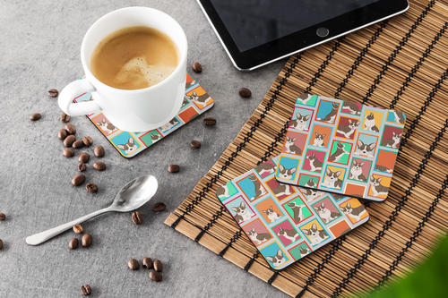 Lots of Brindle Cardigan Corgi Foam Coasters