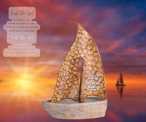 Sailboat Tabletop Trust The Lord To