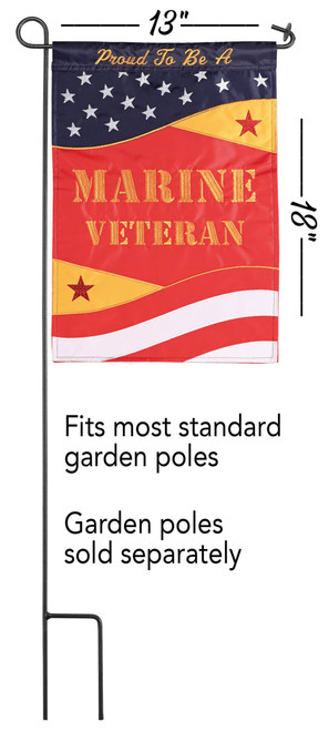 Flag Proud To Be A Marine Veteran 