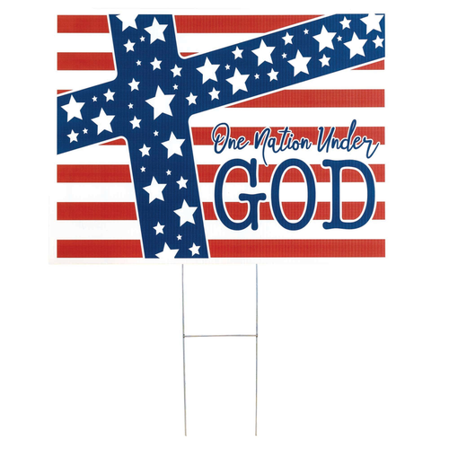 Sign One Nation Under God Pvc