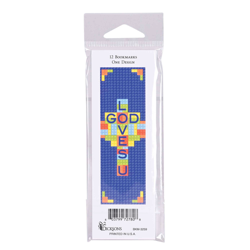 Packaged Bookmarks Cross God Loves U