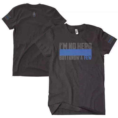 I'm No Hero Men's T-Shirt Black/Blue 2-Sided