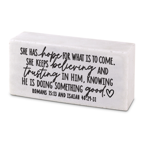Scripture Block She Has Hope For To Come