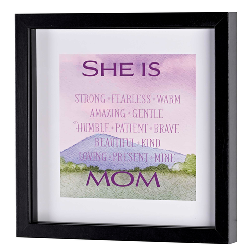 Framed Wall Art She Is Mom 10X10