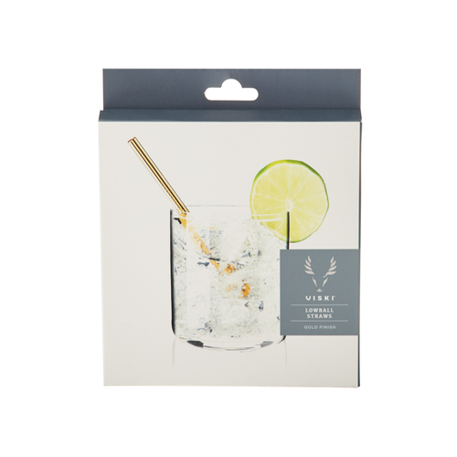 Gold Lowball Straws by Viski